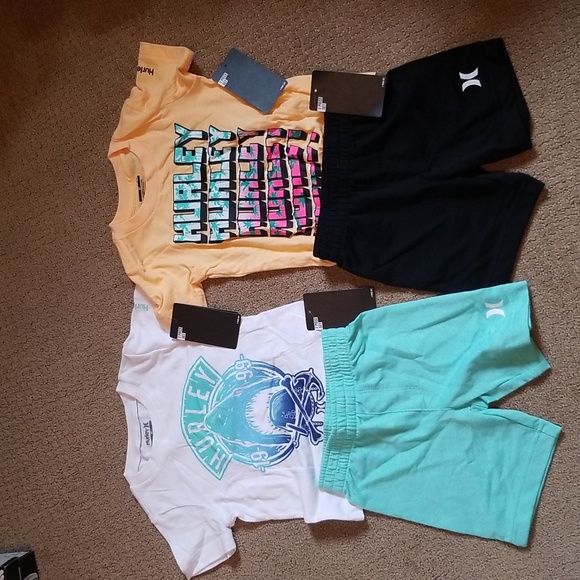 Hurley Matching Sets Nwt Hurley 2 Lot Toddler Boy Short Sets Size